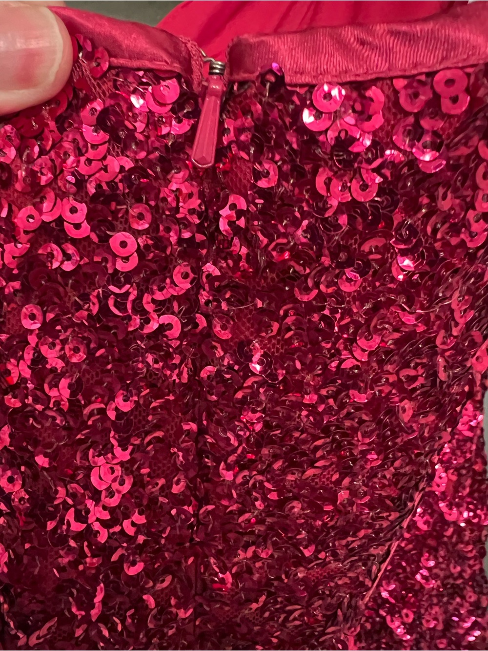 NWT Jovani 25957 Raspberry Sequin Strapless Corset Mini Dress Size 6 Prom HOCO - Picture 9 of 12